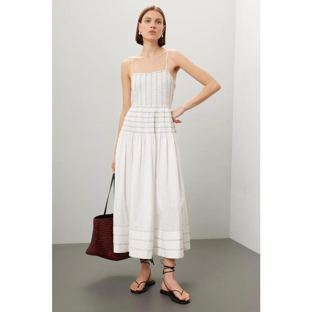 Saylor White Adalene Dress Size S with Hole